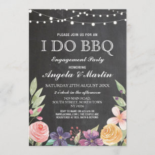 I DO BBQ Engagement Party Couples Shower Invite