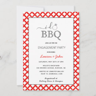 I do BBQ Engagement party invitation