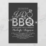 I do BBQ engagement party invitation<br><div class="desc">Be stylish with these chalkboard engagement party BBQ invitations. Original, bold design and glowing string lights will make your guests wow. Perfect I DO Barbecue engagement party invitations for your backyard or garden party! Illustrated with unique typography where handwritten chalkboard text - I DO has the unique letter "O" recreated...</div>