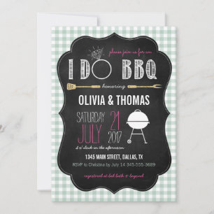 I do BBQ Engagement Party Invitation