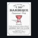 I DO BBQ Engagement Party Invitations<br><div class="desc">Cute,  vintage I DO BBQ Engagement Party Invitations. Rustic,  antique,  weathered style. High quality,  high resolution.</div>