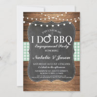 I DO BBQ Engagement Party Mint Shower Invite