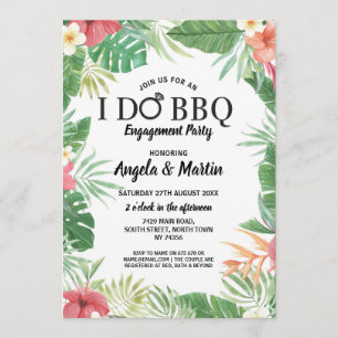 I DO BBQ Engagement Party Tropical Aloha Invite