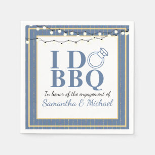 I Do BBQ  Engagement Party Wedding Shower Napkin