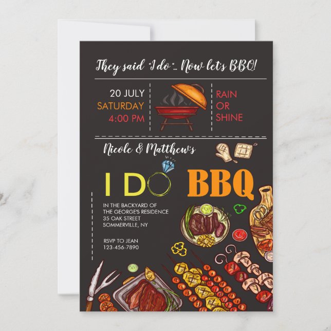I do BBQ Invitation (Front)