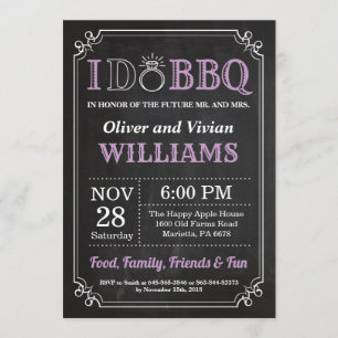 I DO BBQ Invitation Chalkboard Wedding Engagment