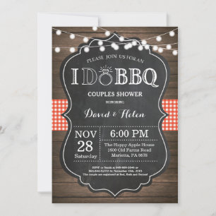 I DO BBQ Invitation Rustic Wedding Engagment