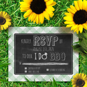 I Do BBQ Outdoor Summer/Spring Mint Wedding RSVP Enclosure Card