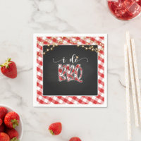 I Do BBQ Paper Napkin - Gingham