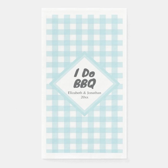 I Do BBQ Paper Napkins (Front)