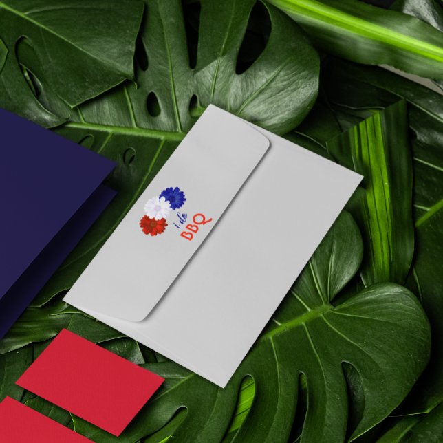 I Do BBQ Patriotic Floral Envelope (Creator Uploaded)