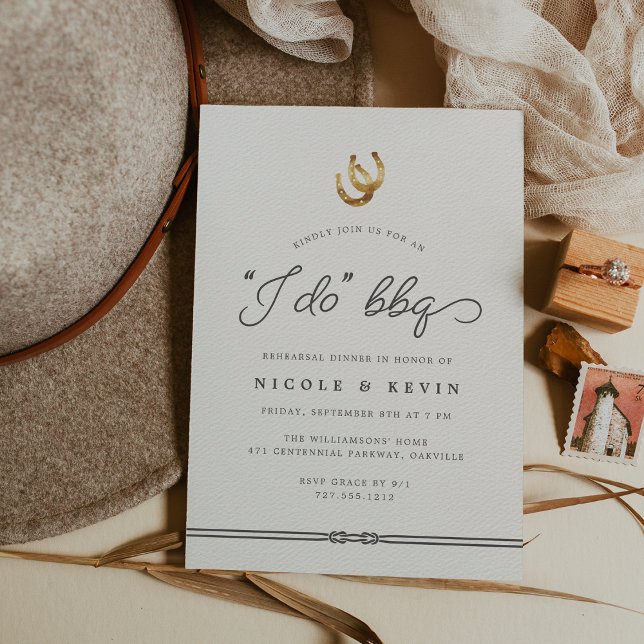 "I Do BBQ" Rehearsal Dinner or Welcome Party Invitation (Creator Uploaded)