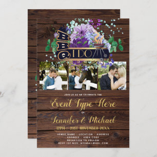 I Do BBQ - RUSTIC PHOTO Invitations - ANY EVENT