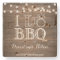 I DO BBQ Rustic Wedding Engagment Napkin