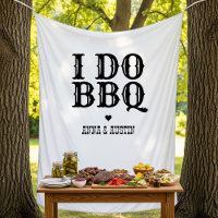 I Do BBQ Rustic Wedding Tapestry Sign