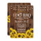 I DO BBQ Sunflower Couples Shower Rustic Invite