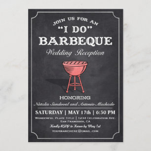I DO BBQ Wedding Reception Invitations