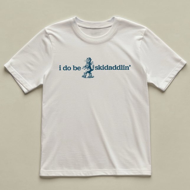 I Do Be Skidaddlin' Fun Cat Gent Illustrated T-Shirt (Creator Uploaded)
