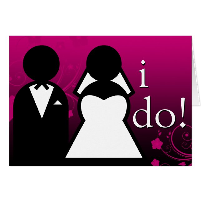 i do! : bride & groom : (Front Horizontal)