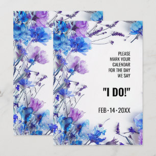 I DO 💍 Cornflowers and Lavender Elegance Save The Date