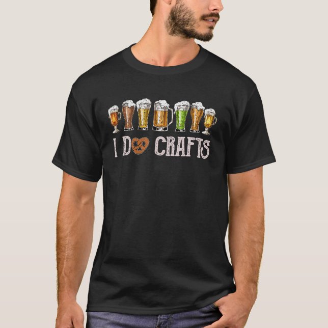 I Do Crafts Funny Drinking Homebrewing Brewing Bee T-Shirt (Front)