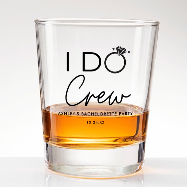 I Do Crew Bridal Party Bachelorette Party Favours Shot Glass (Creator Uploaded)