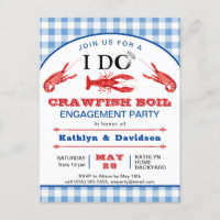 I DO Engagement Crawfish Boil Party Invitation