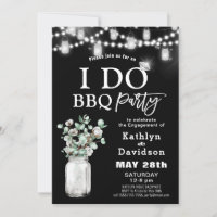 I DO Engagement Eucalyptus Greenery BBQ Party
