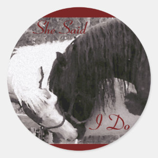 'I Do' Horse Envelope Seals