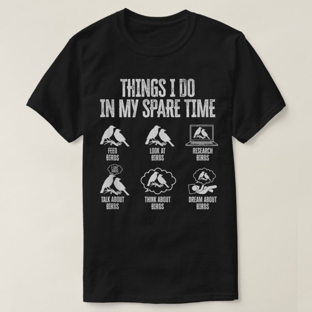 I do In My Spare Time Funny Bird Watching Tank Top (Design Front)