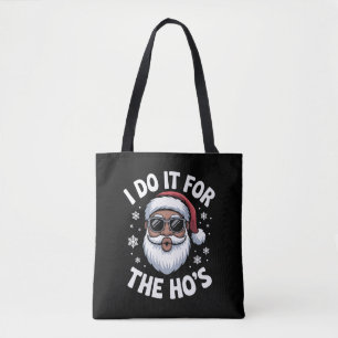 I Do It For The Hos Christmas African American  Tote Bag