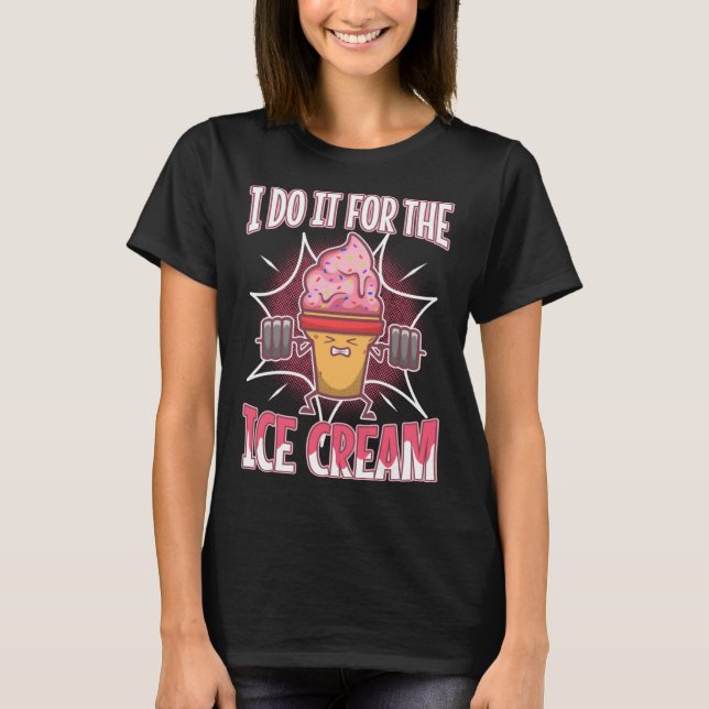I Do It For The Ice Cream Pullover Hoodie (Front)