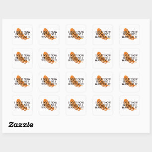 I Do It Now beacuse I want it .motivation gold  Square Sticker