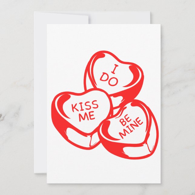 I Do Kiss Me Be Mine Valentine's Day Invitation (Front)