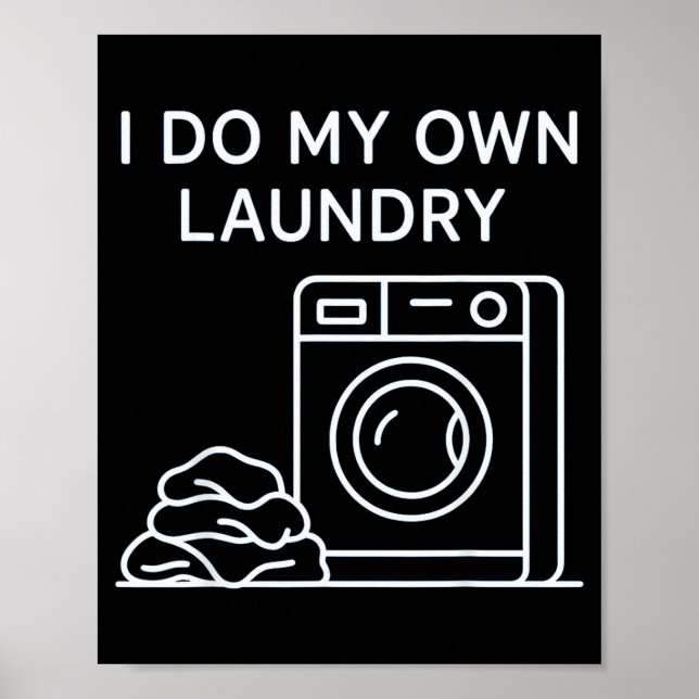 I Do My Own Laundry Minimal This Year Achievements Poster (Front)