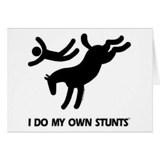 I Do My Own Stunts™  Horse: humourous picture of a