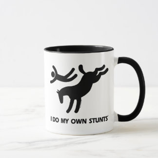I Do My Own Stunts™ Horse: humourous picture of a Mug