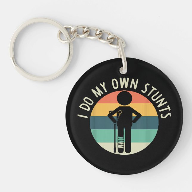 i do my own stunts key ring (Front)