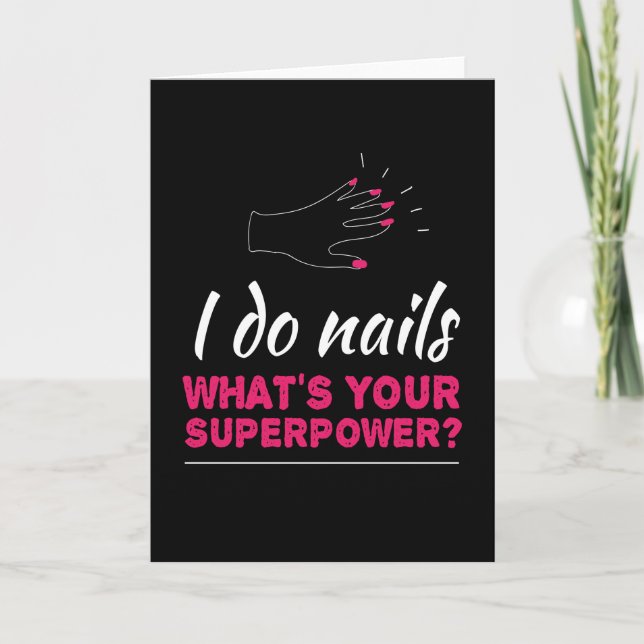 I Do Nails Fingernail Manicure Card (Front)