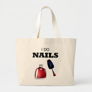 I Do Nails(Nail Technician) Large Tote Bag
