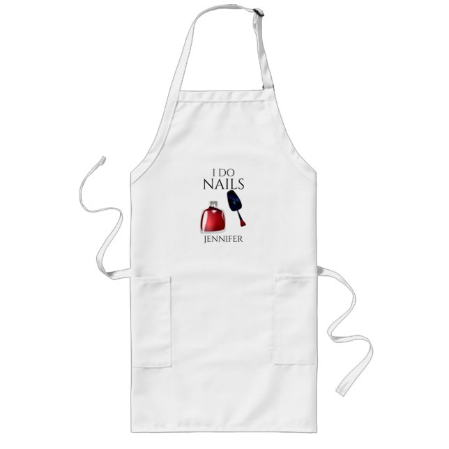 I Do Nails(Nail Technician) Long Apron (Front)