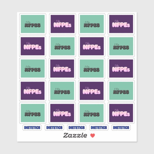 I Do NFPEs 20 Stickers 2 Colours (Sheet)
