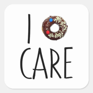 i do not care don't doughnut funny text message do square sticker