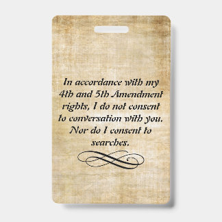 I do not consent badge and lanyard ID badge