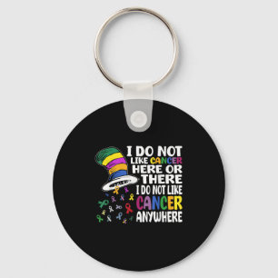 I Do Not Like Cancer Here Or There Cancer Awarenes Key Ring