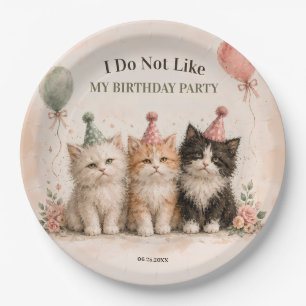 I Do Not Like My Birthday Party Paper Plate