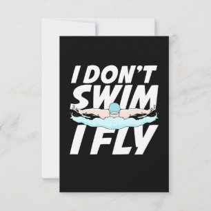 I Do Not Swim I Fly RSVP Card