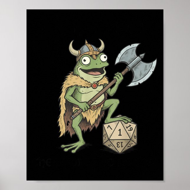I Do Not Think Therefore I Do Not Am Funny Frog Poster (Front)