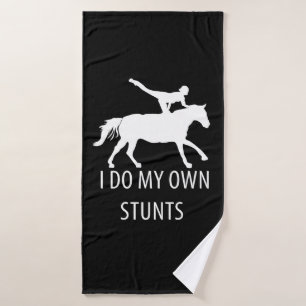 I Do Own Stunts Vaulting Horseriding Bath Towel