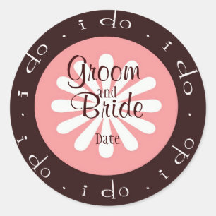 "i do" Personalised Wedding Stickers